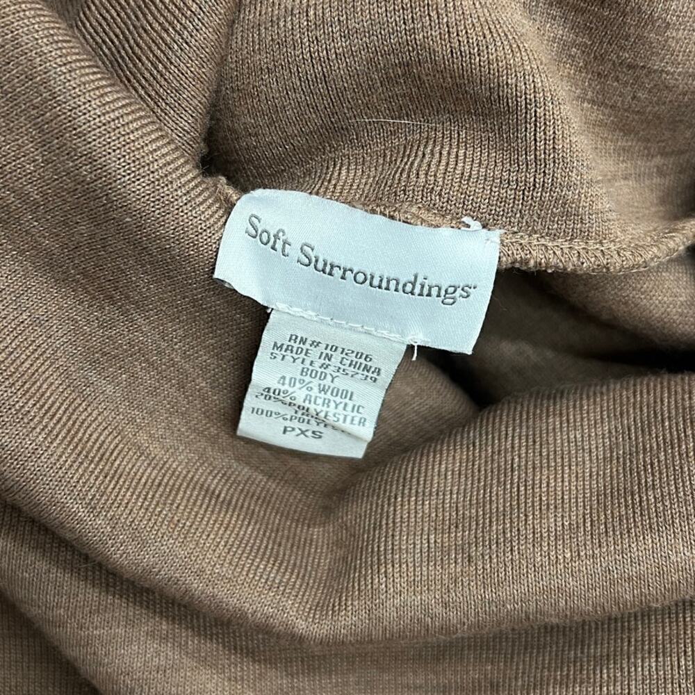 Soft Surroundings Wool Blend Cotswold Tunic Sweater in Taupe size petite XS - Picture 5 of 5